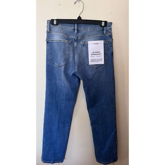 Frame
Le High High-Rise Distressed Stretch Straight-Leg Jeans size 27 - Picture 5 of 7